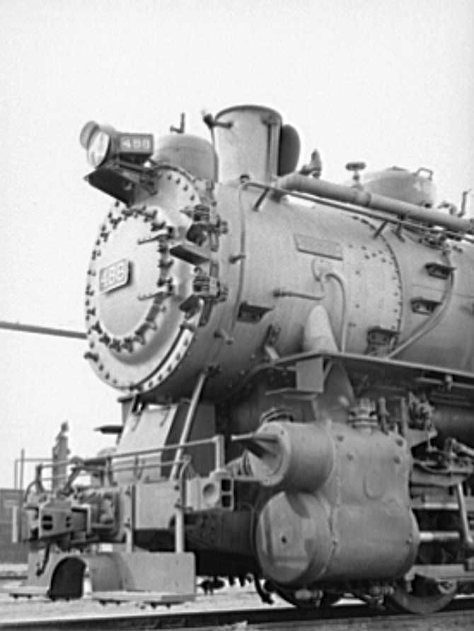 Detail of switching engine, Big Spring yards, Texas Photo: Russell Lee