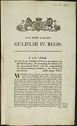 Abolition of Slaveryt Act 1833, click to enlarge