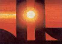 Brasilia sunset illustration