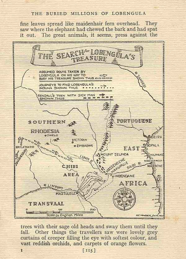 King Lobengula's Treasure: Map of Search by Thomas Lloys Ellis
