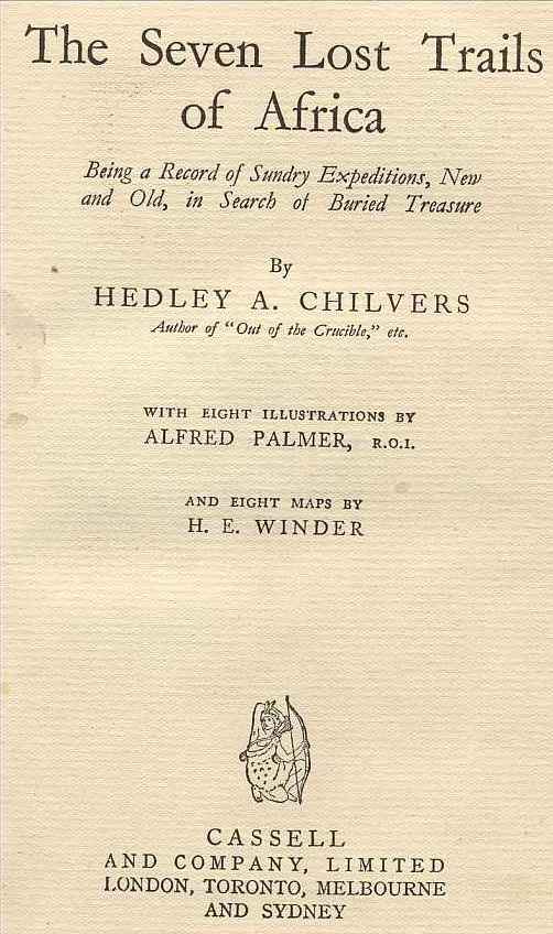 Seven Lost Trails of Africa by Hedley Chilvers