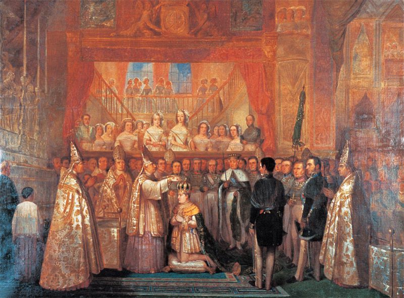 Coronation of Dom Pedro II of Brazil, 1840 - François-René Moreaux