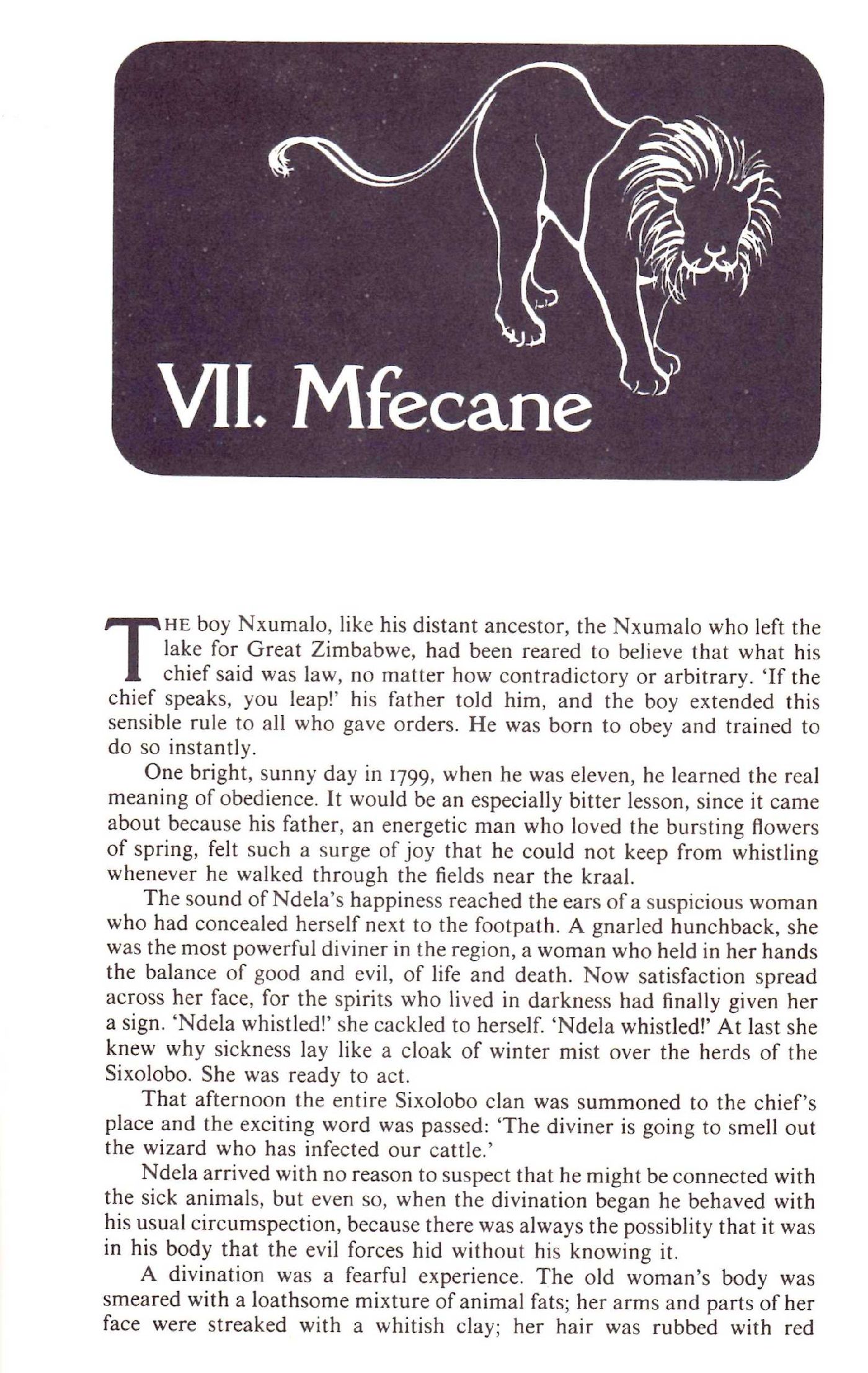 James A. Michener | The Covenant | Mfecane chapter