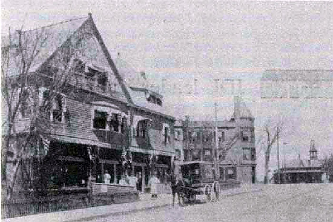 Jacques Market, the Hotel Argyle and first Ashmont Old Colony railroad station